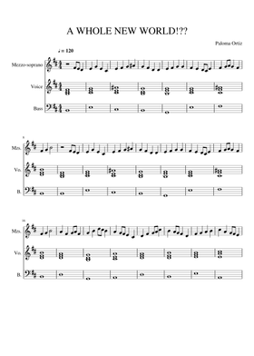 Aladdin A Whole New World Sheet Music Free Download In Pdf Or Midi On Musescore Com