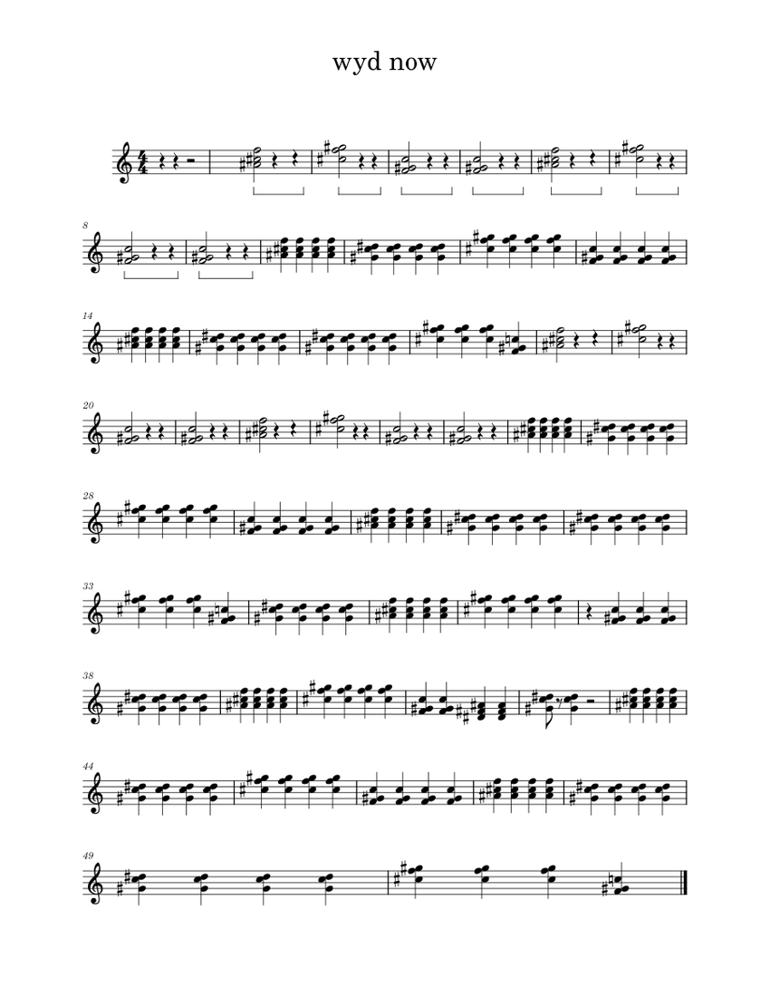 WYD Now Sadie Jean WYD Now Sheet Music For Piano Solo Musescore