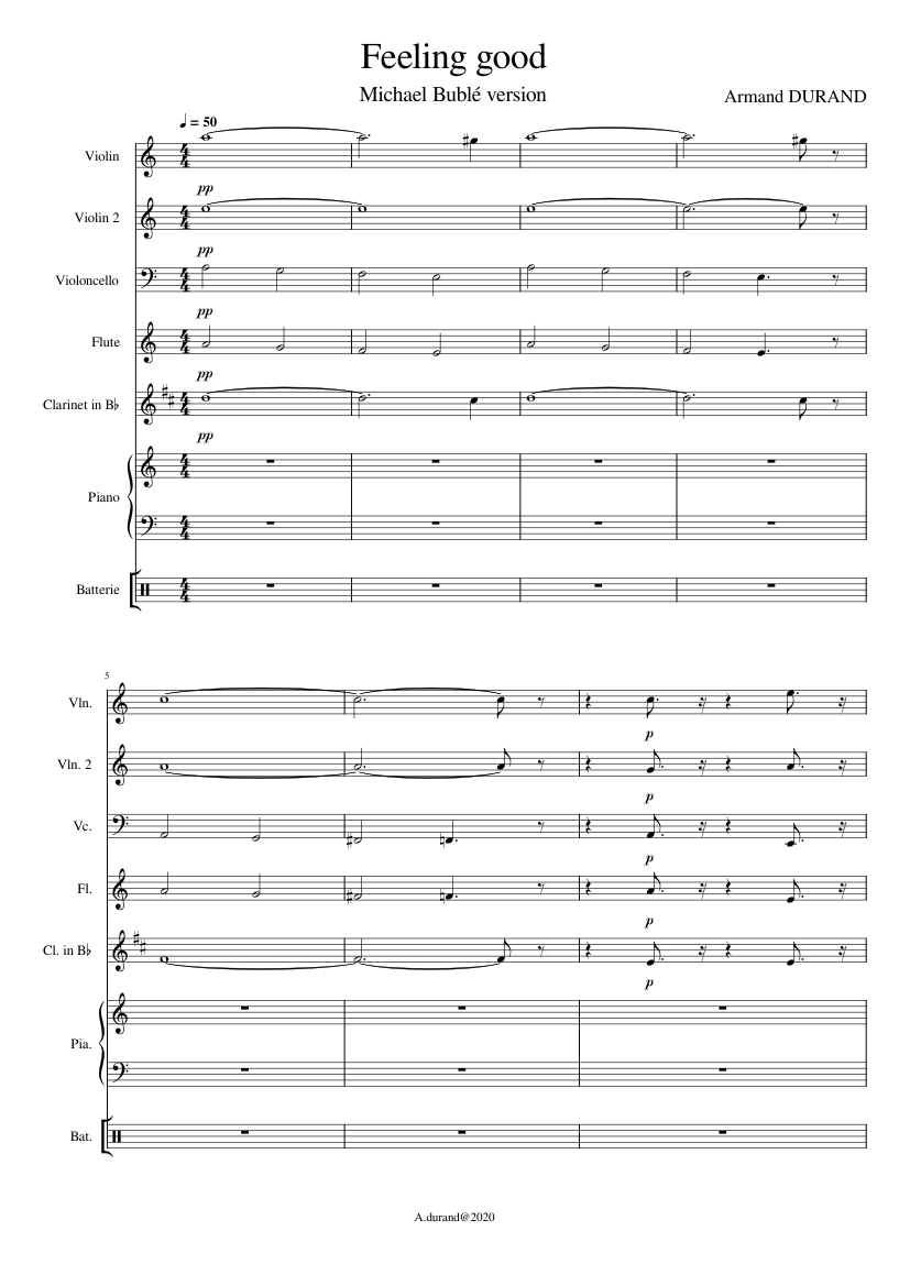 Feeling Good Michael Bubl Version Sheet Music For Piano Flute feeling-good-michael-bubl-version-sheet-music-for-piano-flute