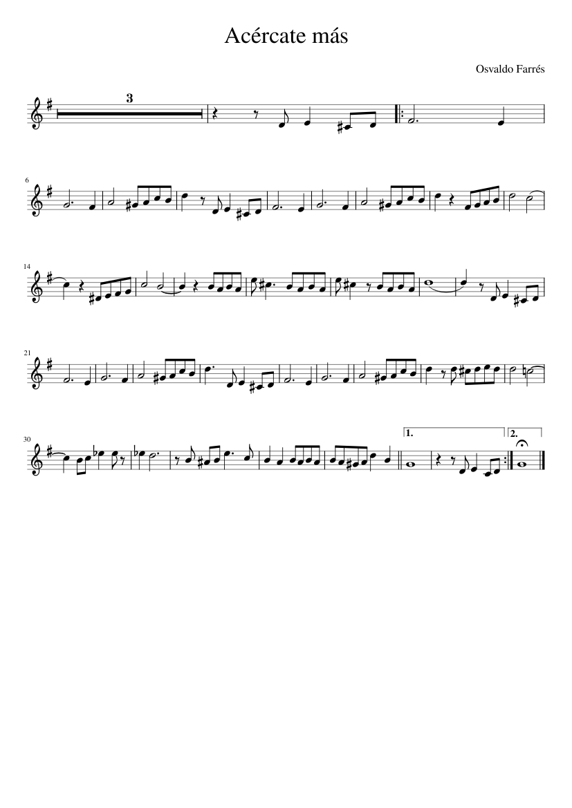 Acercate más Sheet music for Piano (Solo) | Musescore.com
