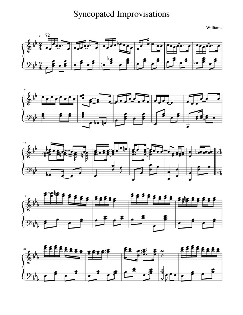 Syncopated Improvisations Sheet music for Piano (Solo) | Musescore.com