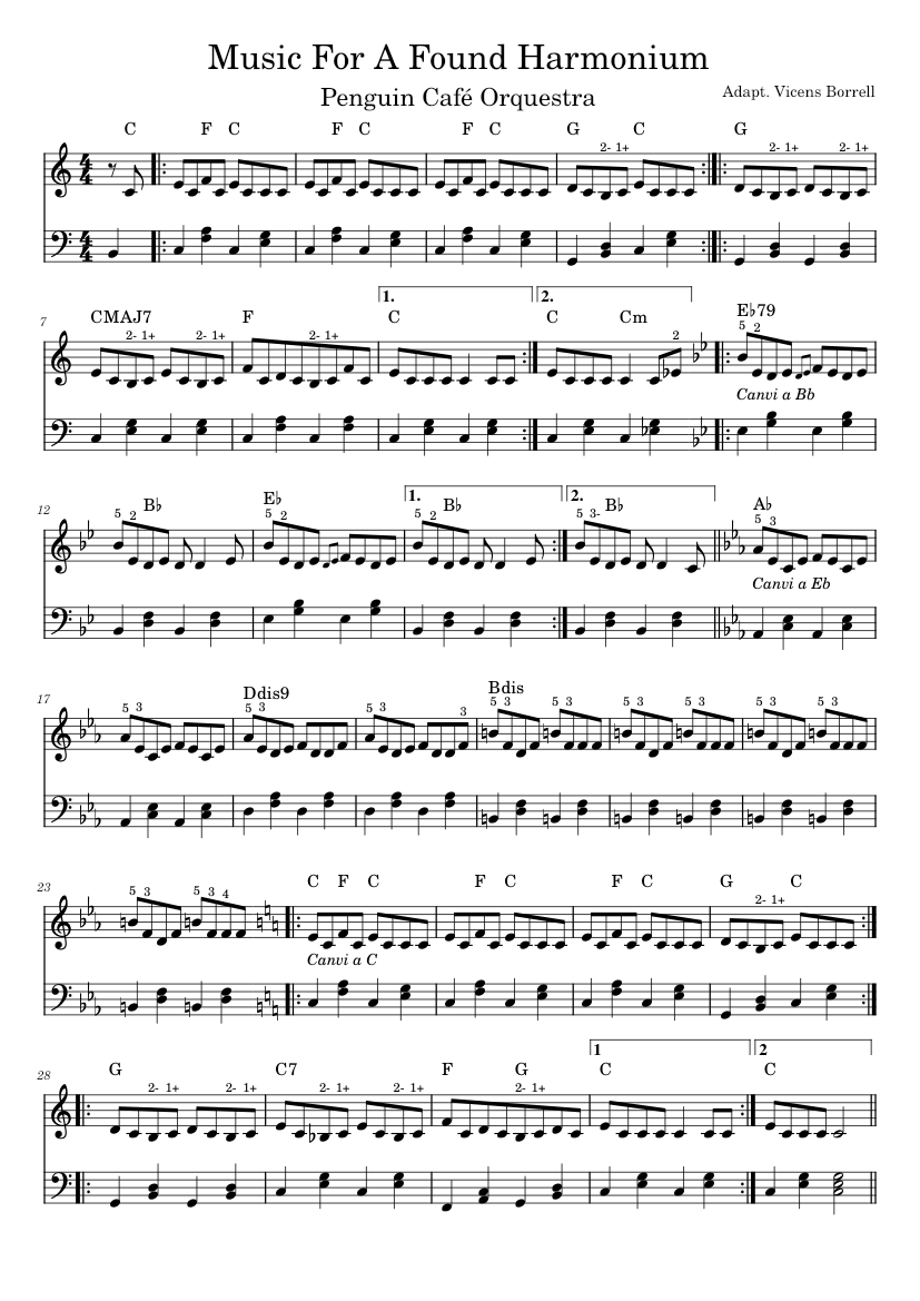 Music For A Found Harmonium Misc tunes Music For A Found Harmonium Sheet music for Piano (Solo
