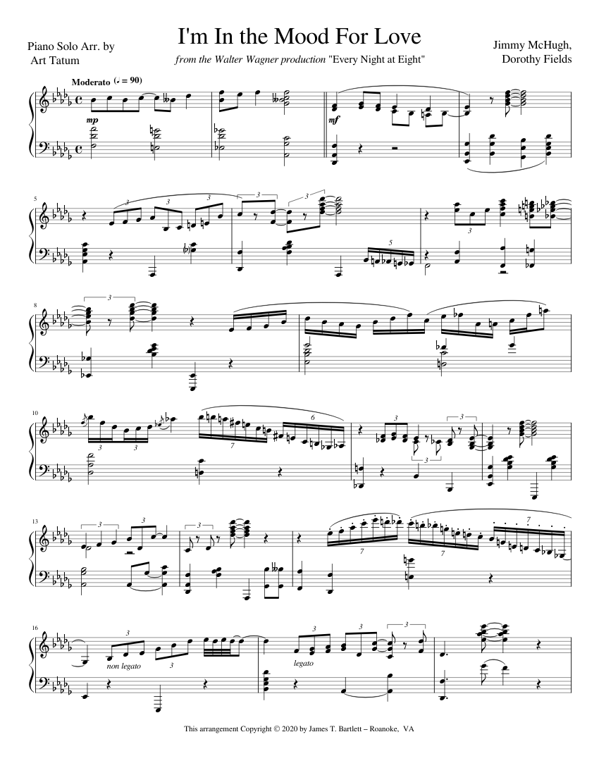 I'm In the Mood For Love Sheet music for Piano (Solo) | Musescore.com