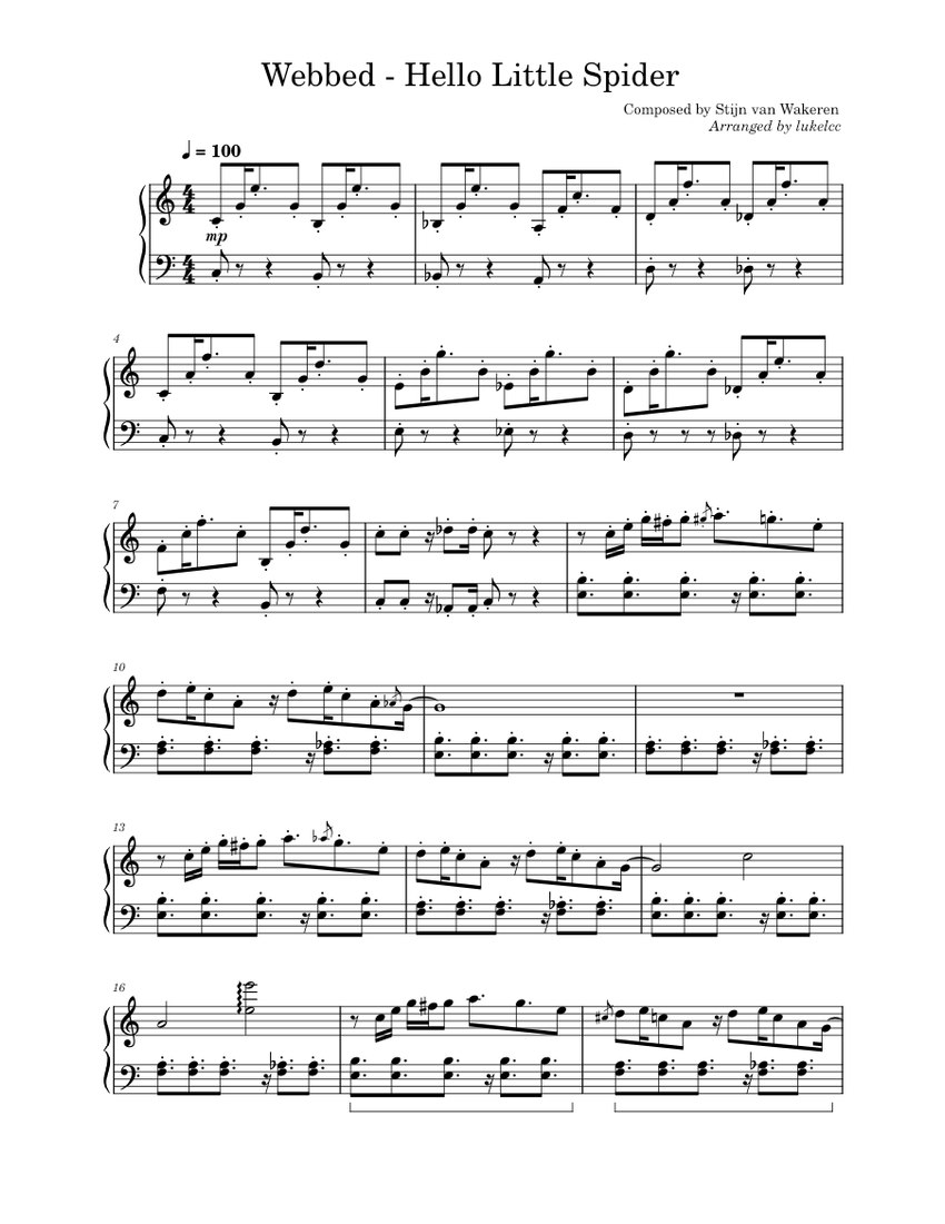 Spiders Sheet Music - 1 Arrangement Available Instantly - Musicnotes