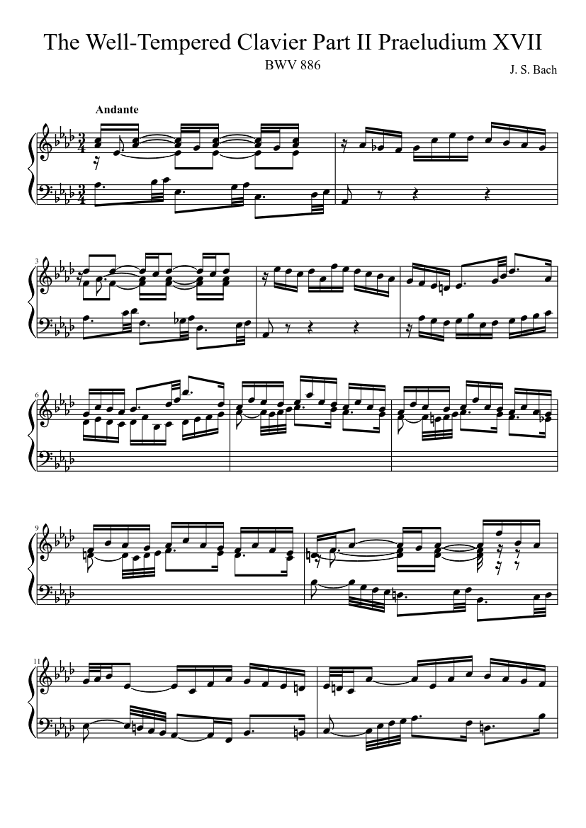 Prelude and Fugue in A-flat major BWV 886