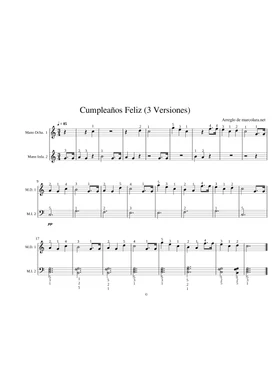 Free Cumpleaños Feliz by Canciones Populares sheet music | Download PDF or  print on Musescore.com