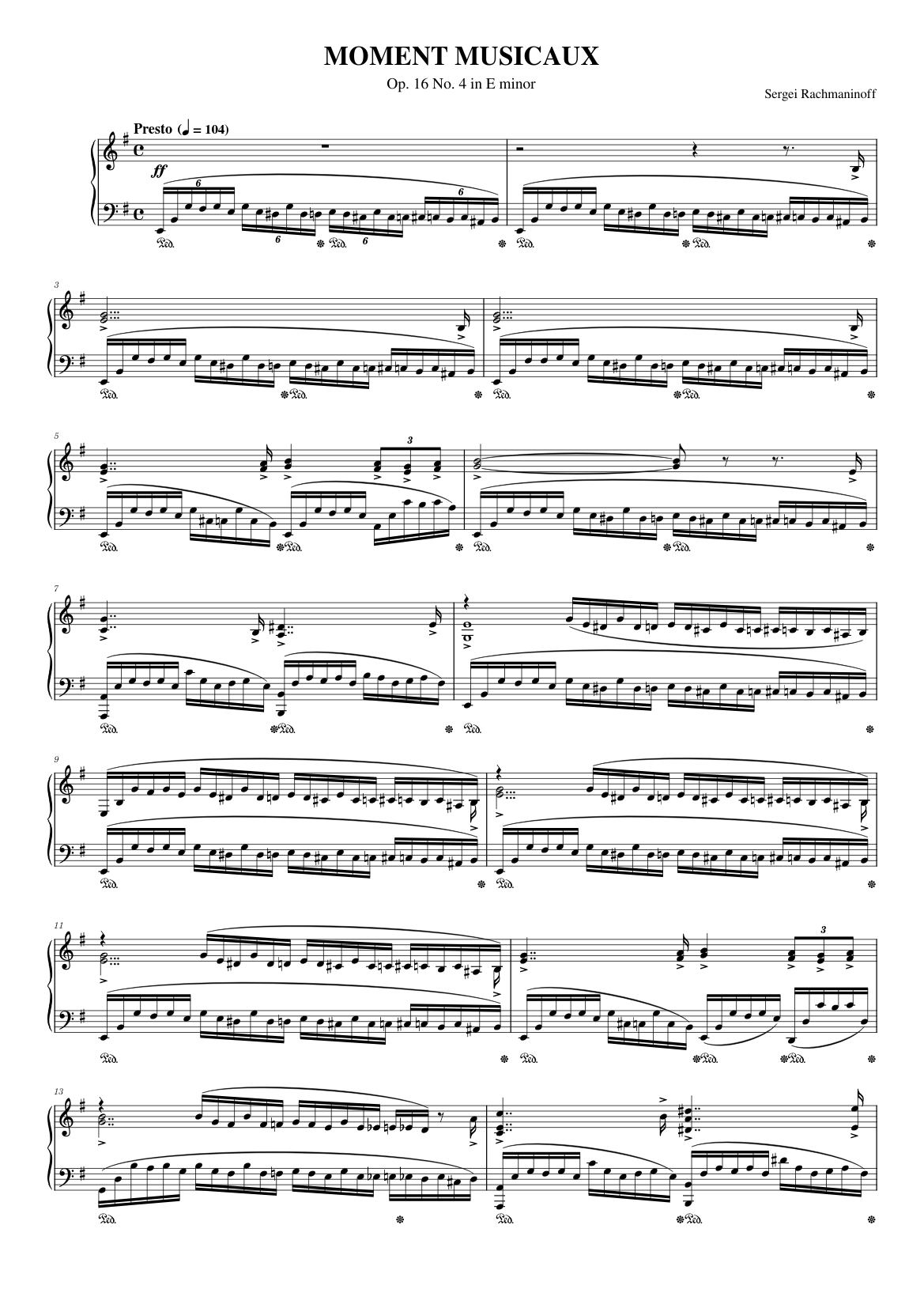 Moments Musicaux Op.16