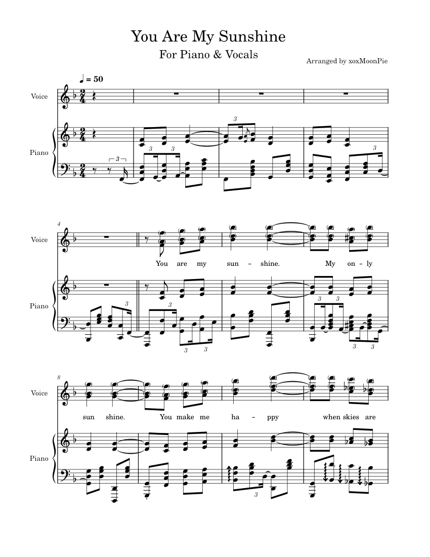 You Are My Sunshine (Allegro)  Sheet Music for Ballet Classes (PDF)