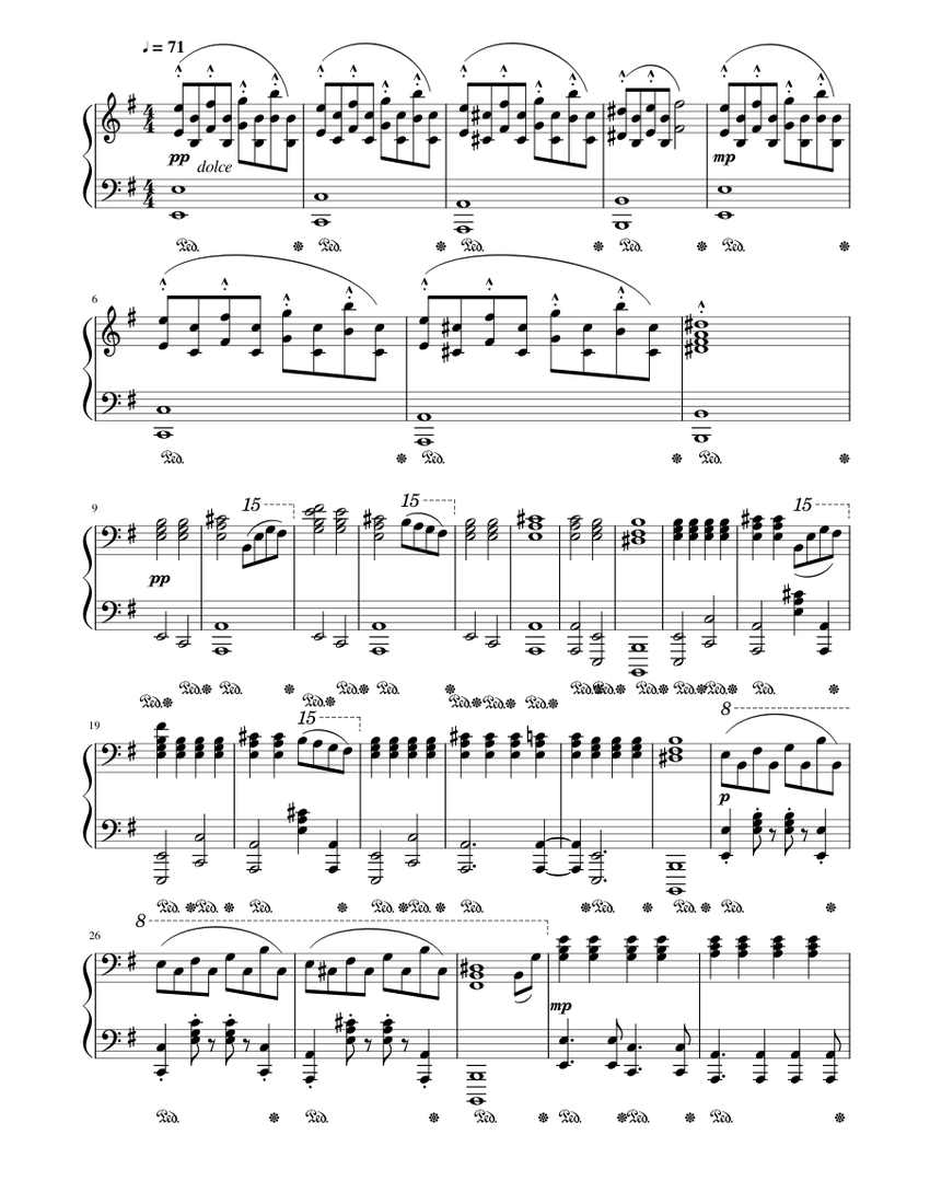 Billie EilishNo Time To Die (piano cover) Sheet music for Piano (Solo