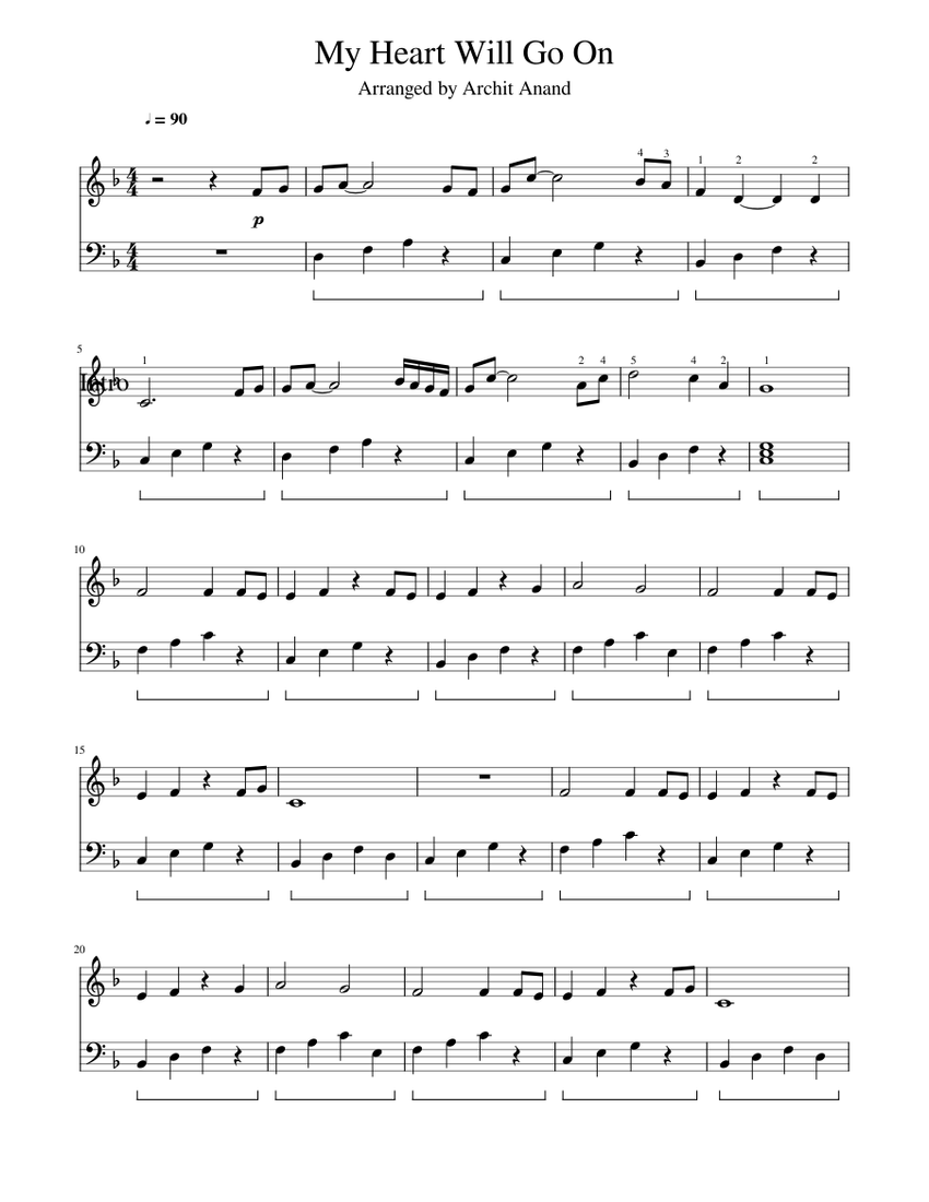 My Heart Will Go On - Easy Piano Arrangement Sheet music for Piano