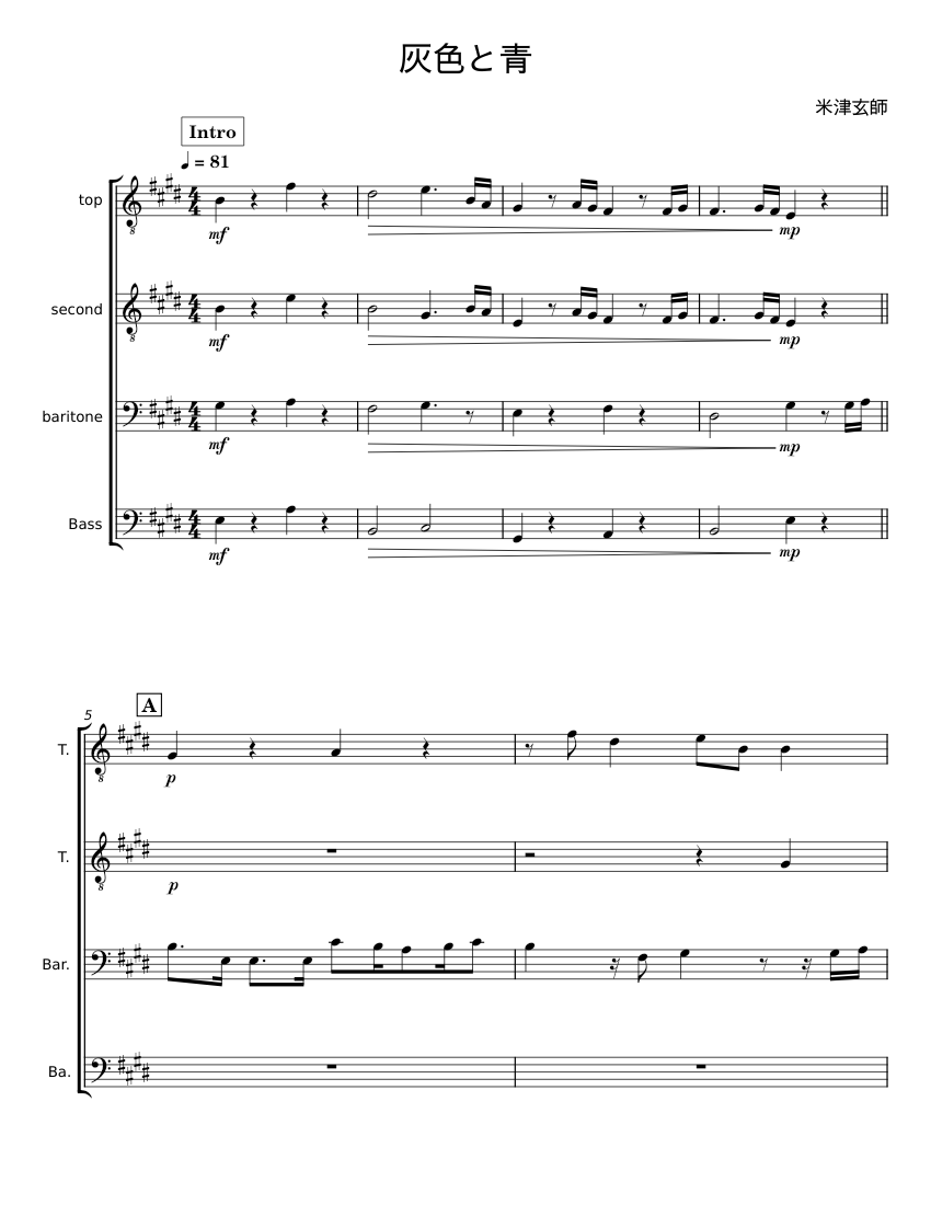YngwieMalmsteen,SeventhSign,bandscore楽譜 Lemon - 米津玄師(Kenshi Yonezu) Sheet Music with Chords for