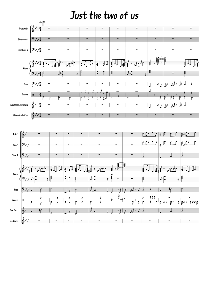 Just the Two of Us Sheet music for Piano, Vocals, Female, Saxophone alto &  more instruments (Mixed Ensemble)