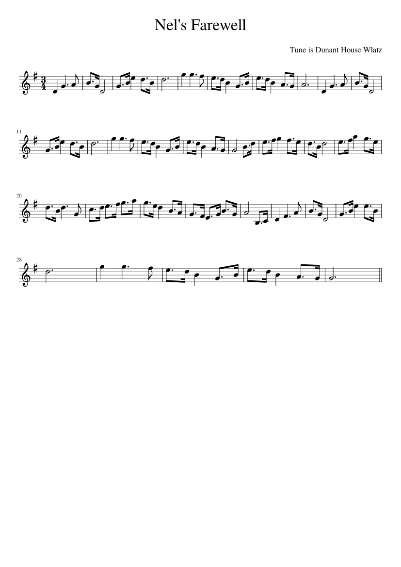 Nel's Farewell