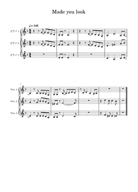 Made You Look - Meghan Trainor Sheet music for Trombone, Flute piccolo,  Flute, Clarinet in b-flat & more instruments (Marching Band)