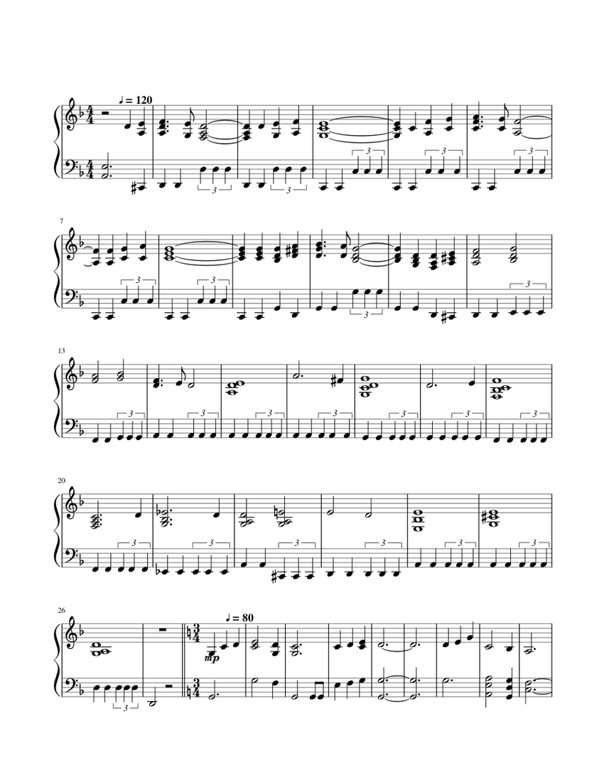 il gladiatore Sheet music for Piano (Solo) | Musescore.com