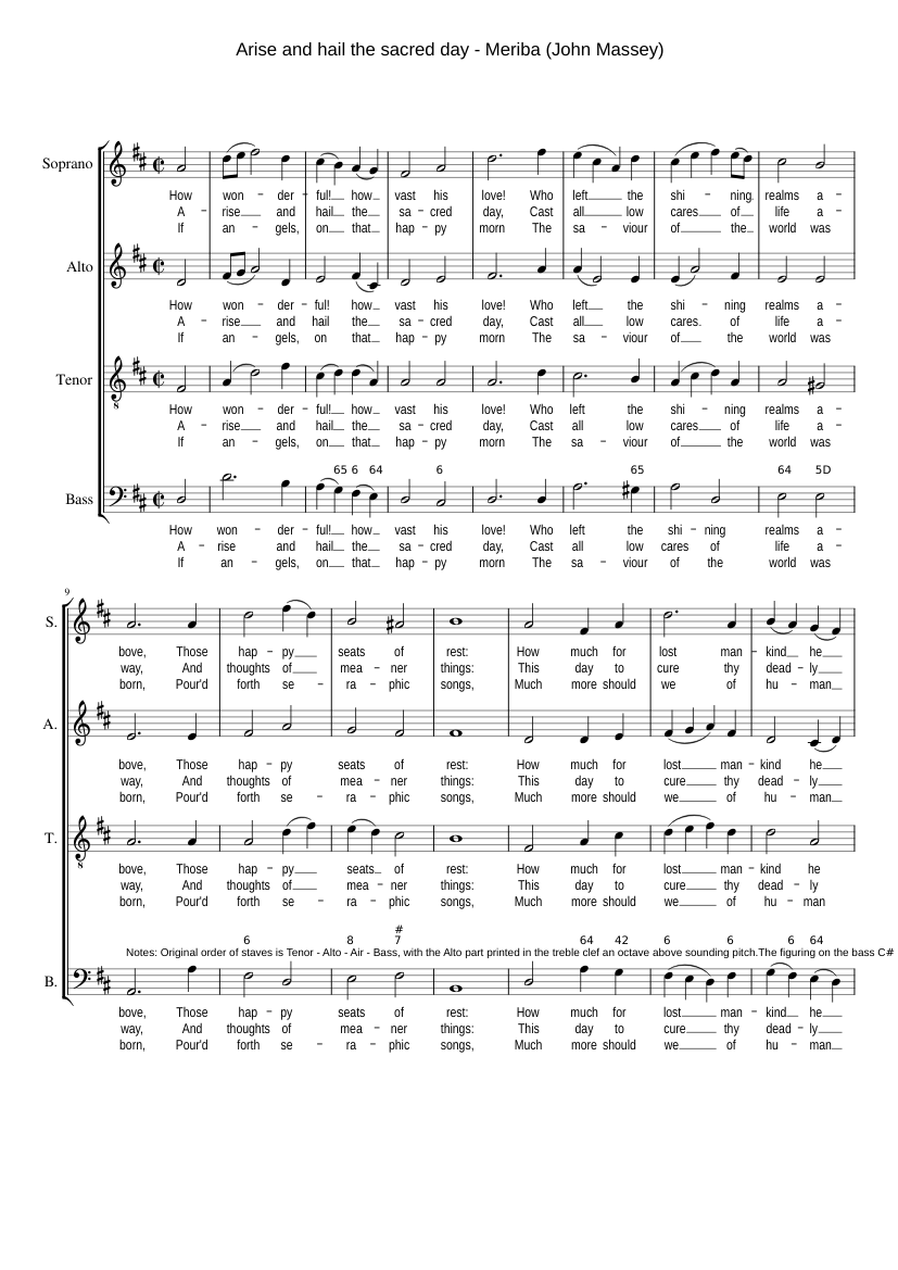 Arise and hail the sacred day