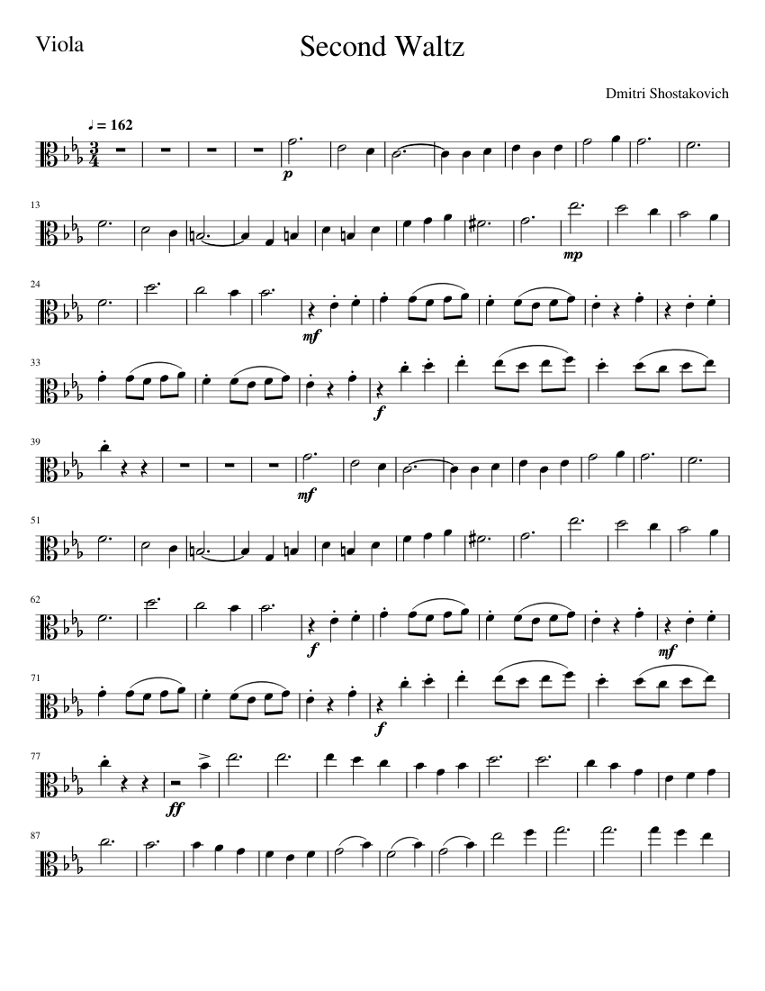 Viola Solo Sheet Music Free Printable