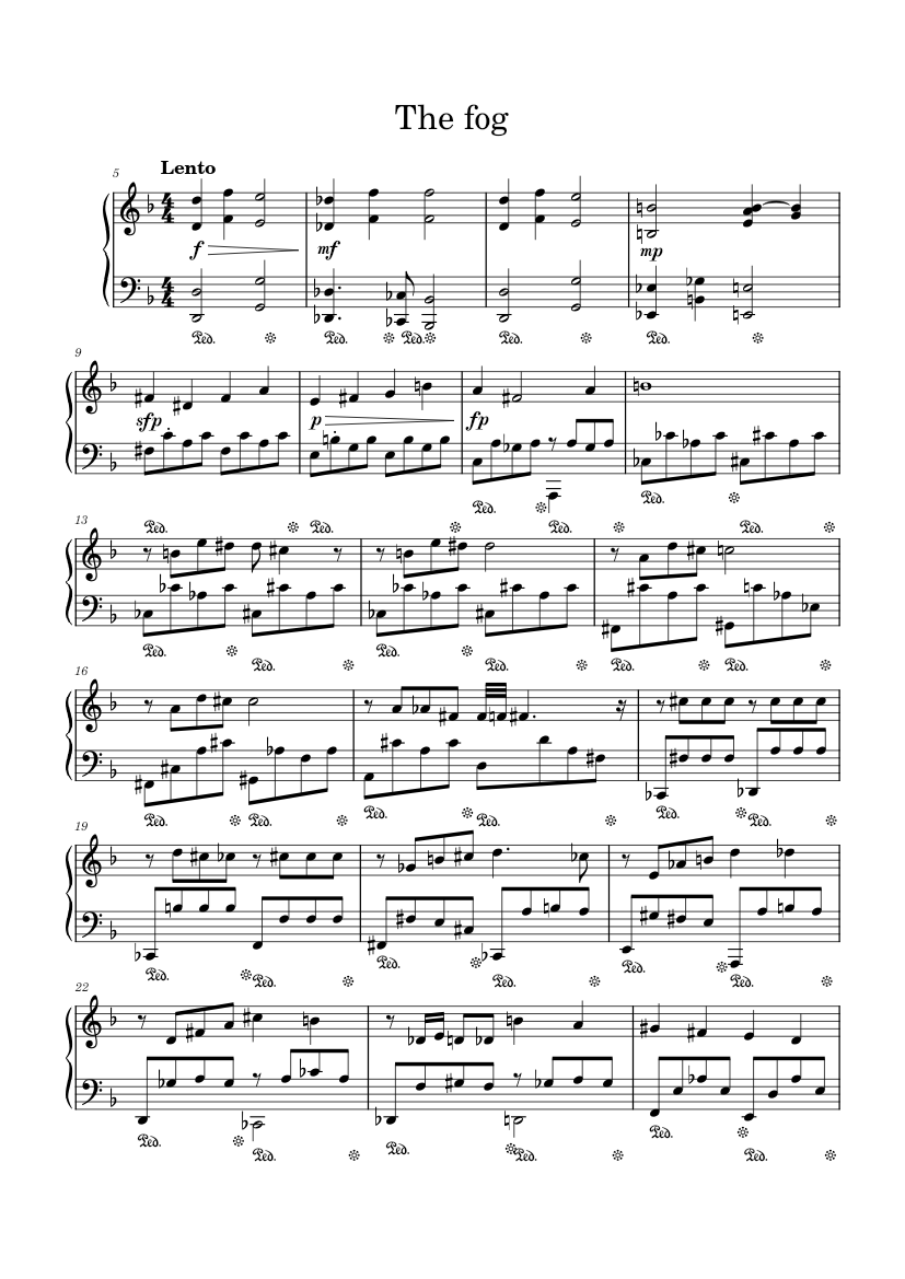 The Fog Sheet Music for Piano (Solo) | MuseScore.com