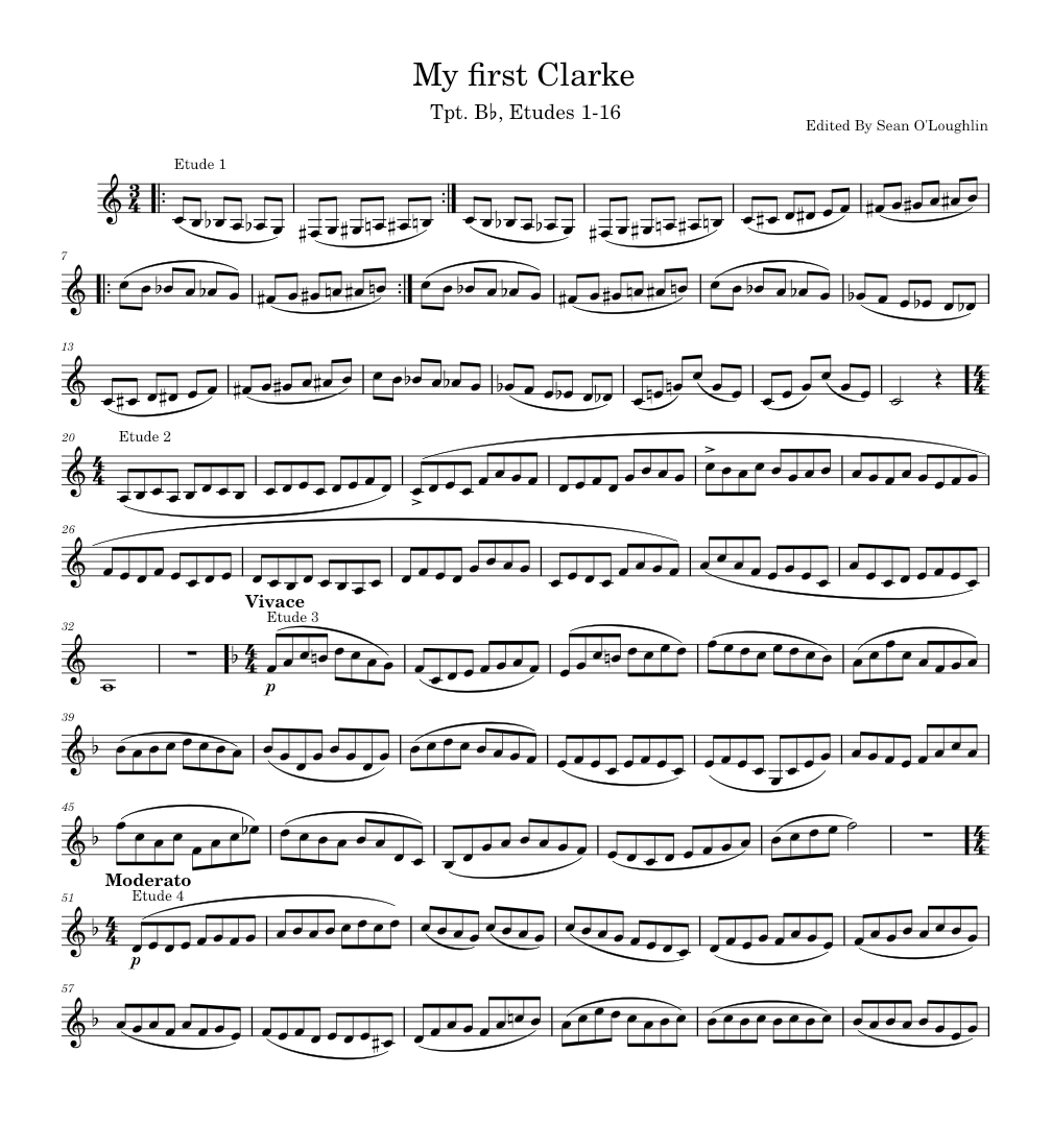 My First Clarke – Carl Fischer Sheet Music for Trumpet other (Solo ...