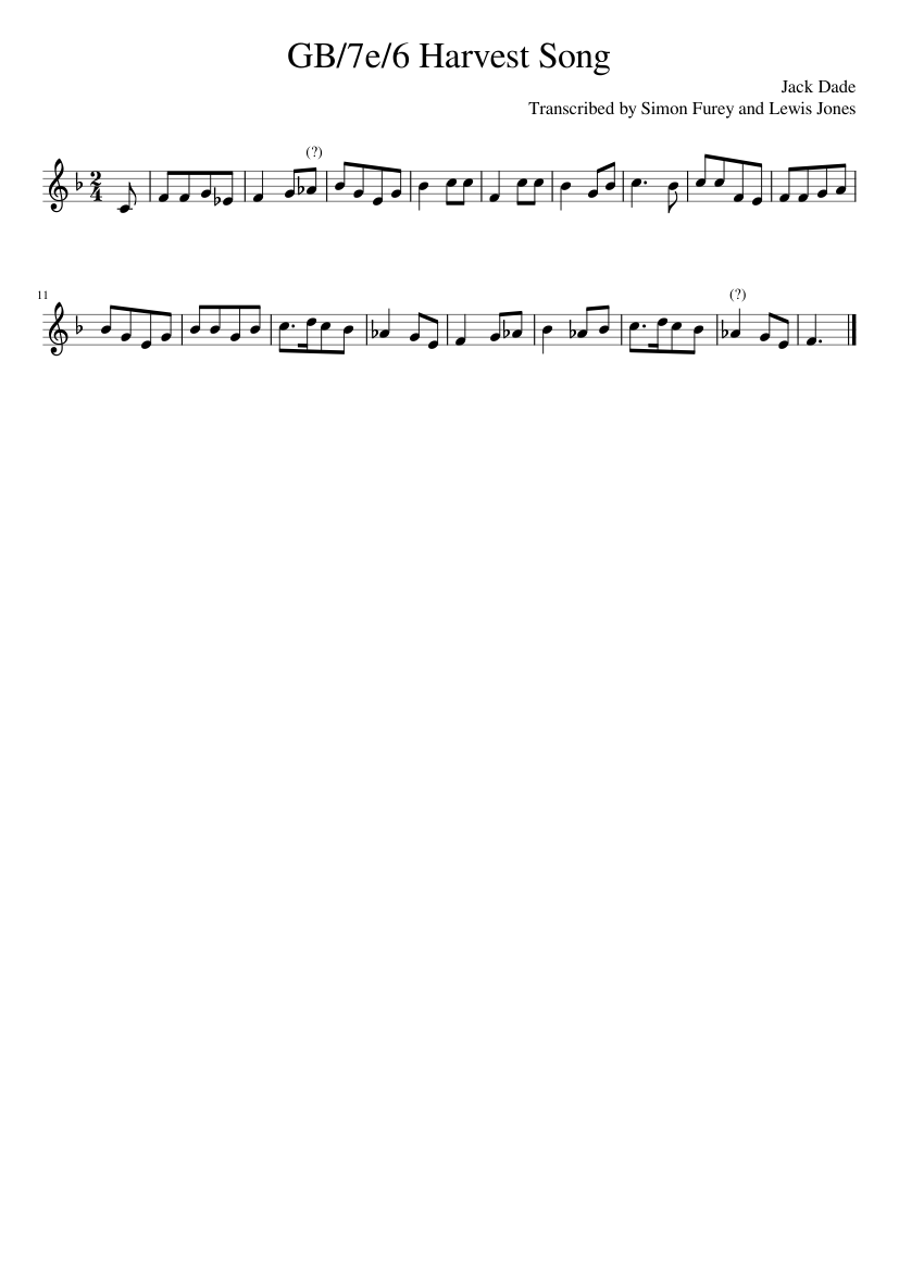 GB/7e/6 Harvest Song
