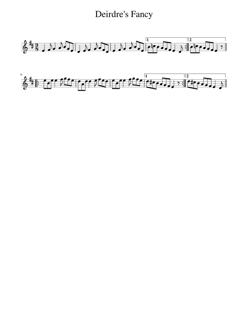Deirdre's Fancy Sheet music for Piano (Solo) Easy
