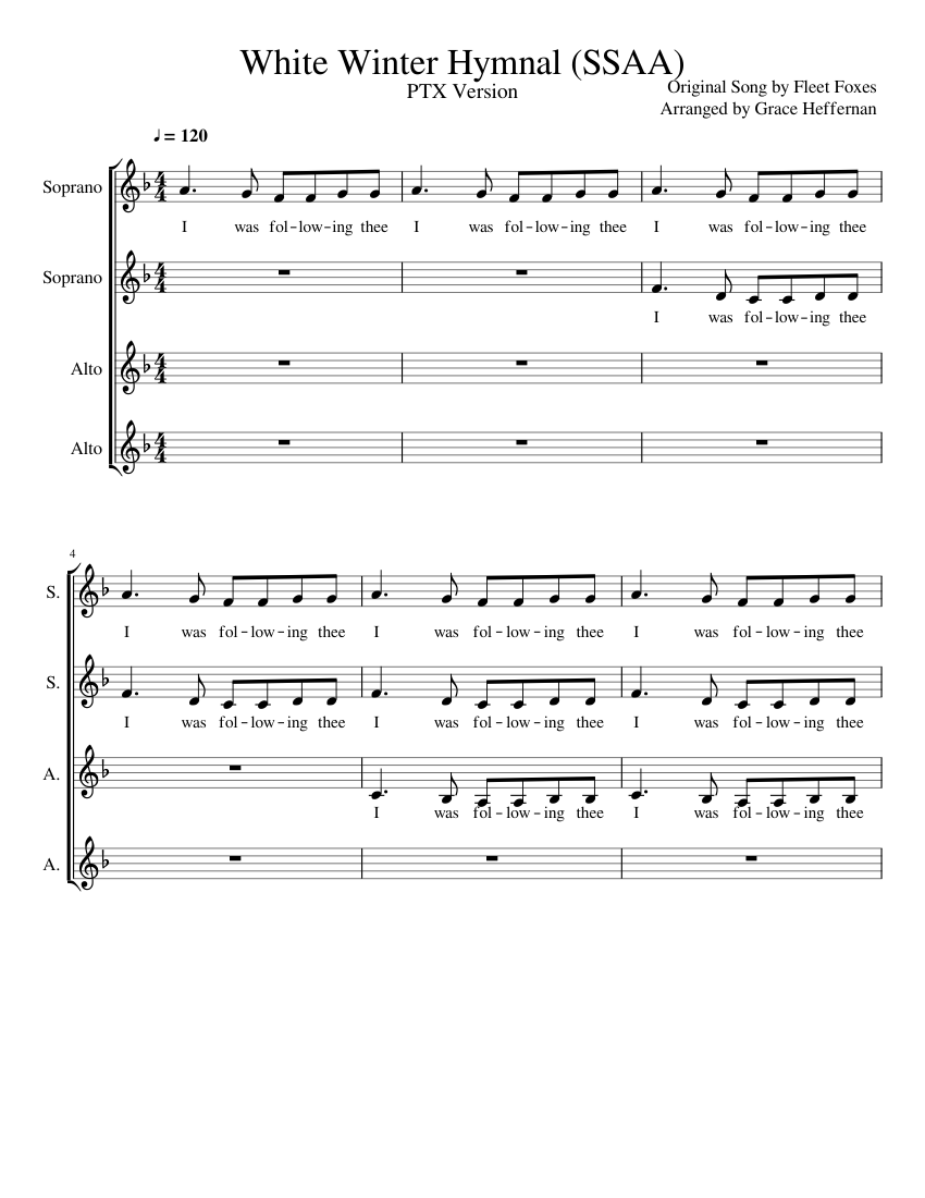 White Winter Hymnal (SSAA) .