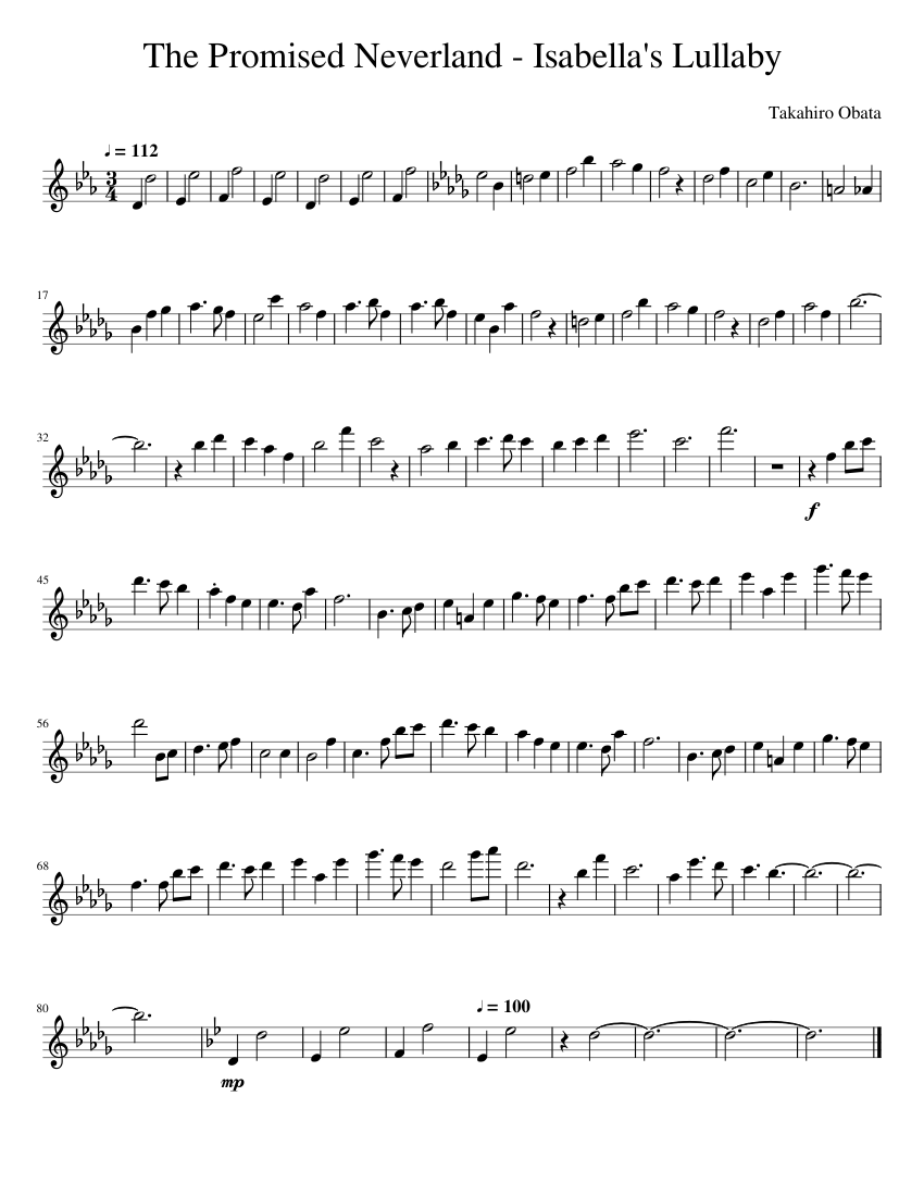 The Promised Neverland Opening 1 Sheet music for Flute (Solo)
