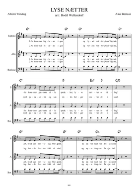 lyse nætter by Alberte free sheet music | Download PDF or print on  Musescore.com