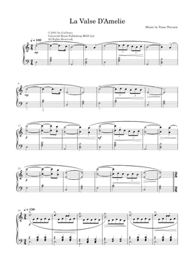 Free La Valse d'Amélie by Yann Tiersen sheet music | Download PDF or print  on Musescore.com