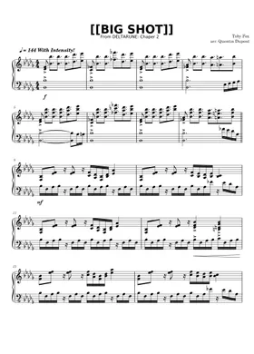BIG SHOT - Deltarune: Chapter 2 Sheet music for Piano, Trombone, Alto,  Organ & more instruments (Mixed Ensemble)