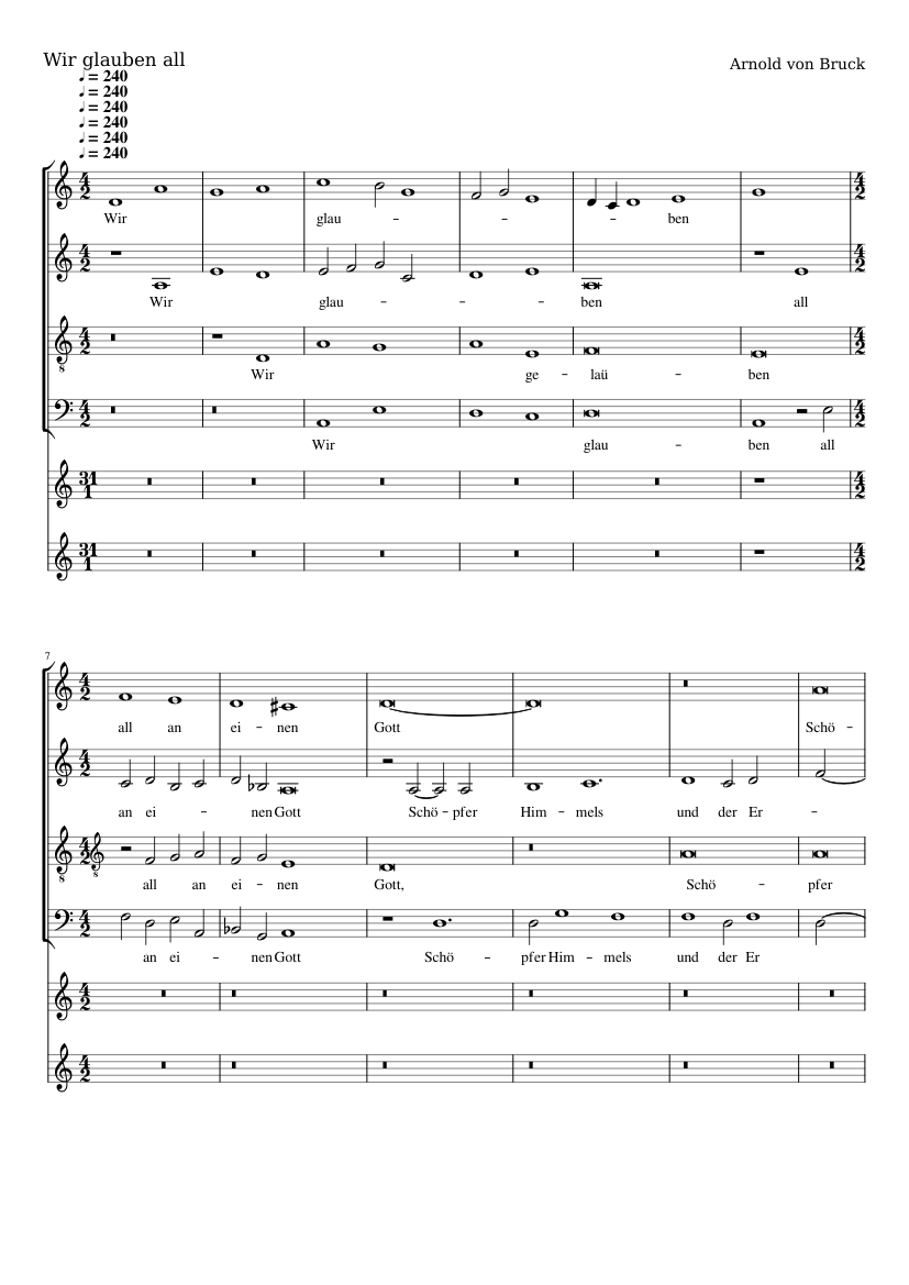 Wir glauben all an einen Gott