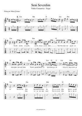 seni severdim by yildiz usmanova free sheet music download pdf or print on musescore com
