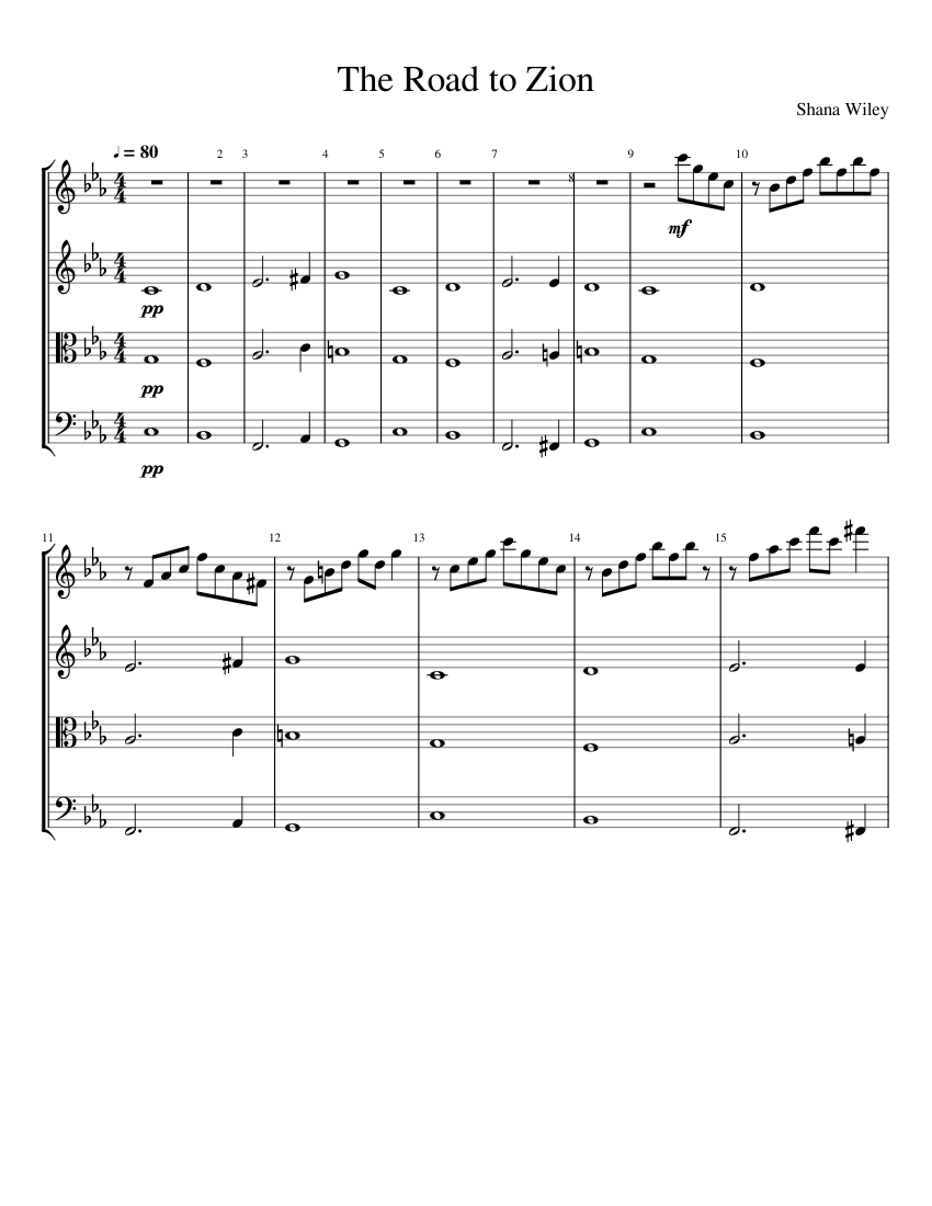 Peppa Pig Theme Song Sheet music for Violin, Viola, Cello (String