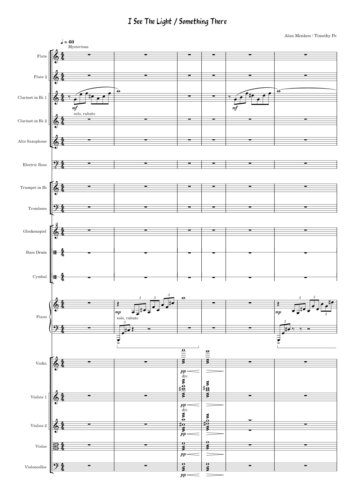 I See The Light (from Disney's Tangled) – Alan Menken [REVISED] Sheet ...