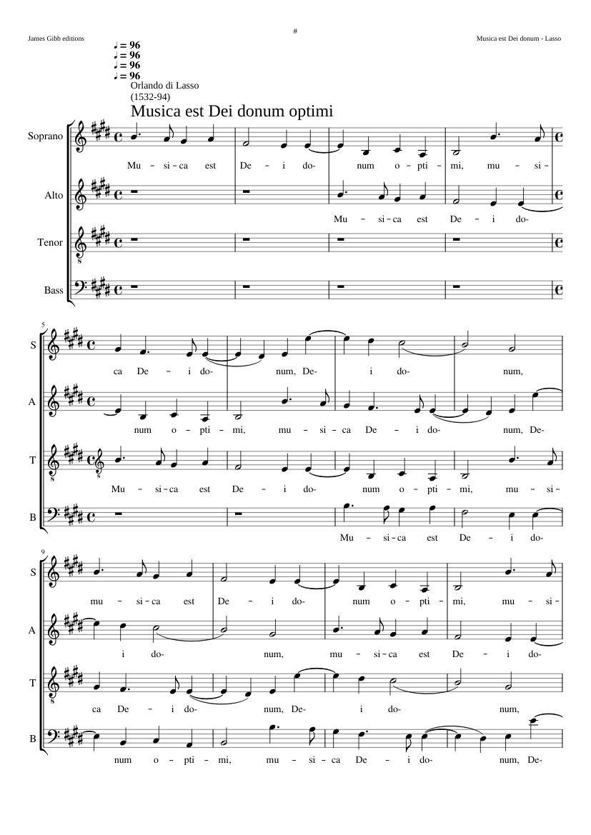 Musica est Dei donum optimi