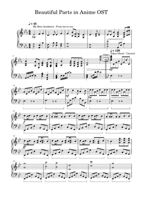 anime sheet music | Play, print, and download in PDF or MIDI sheet music on  Musescore.com