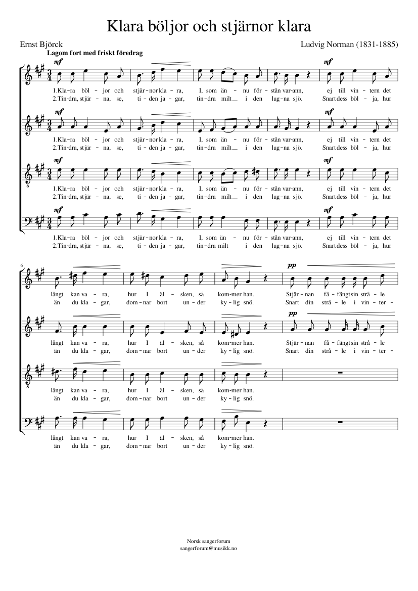 Klara böljor och stjärnor klara