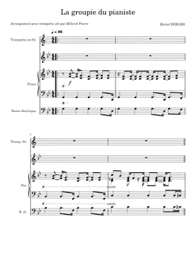 Free La Groupie Du Pianiste by Michel Berger sheet music | Download PDF or  print on Musescore.com