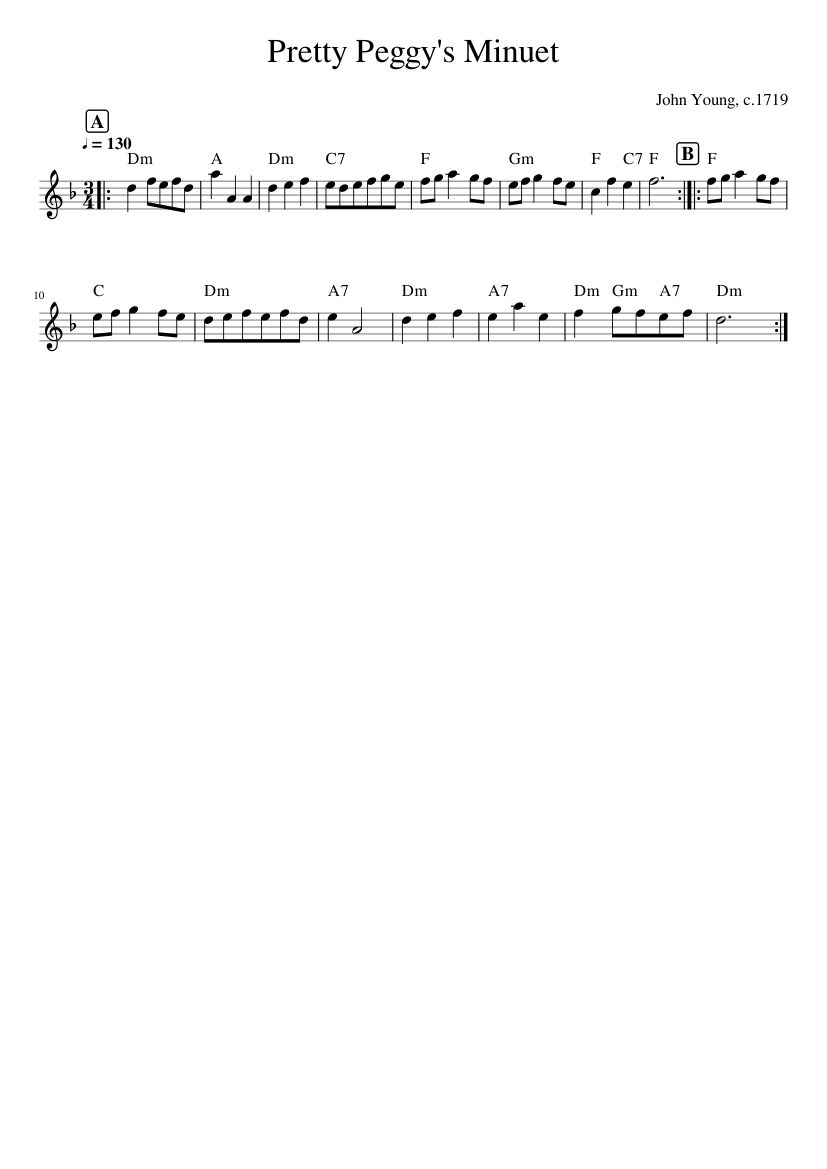 Pretty Peggy's Minuet