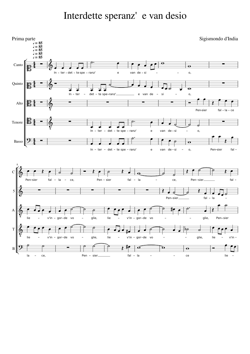 Interdette speranz' e van desio