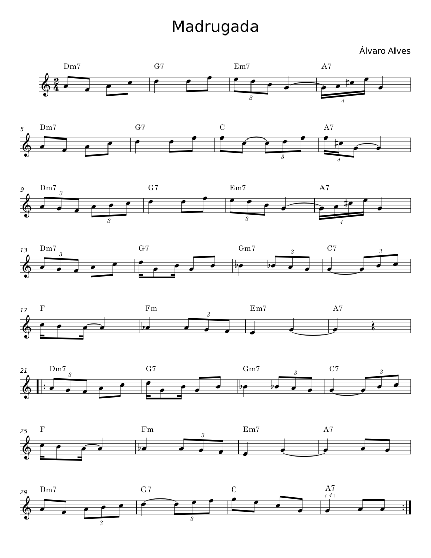 Madrugada Sheet music for Piano (Solo) Easy | Musescore.com