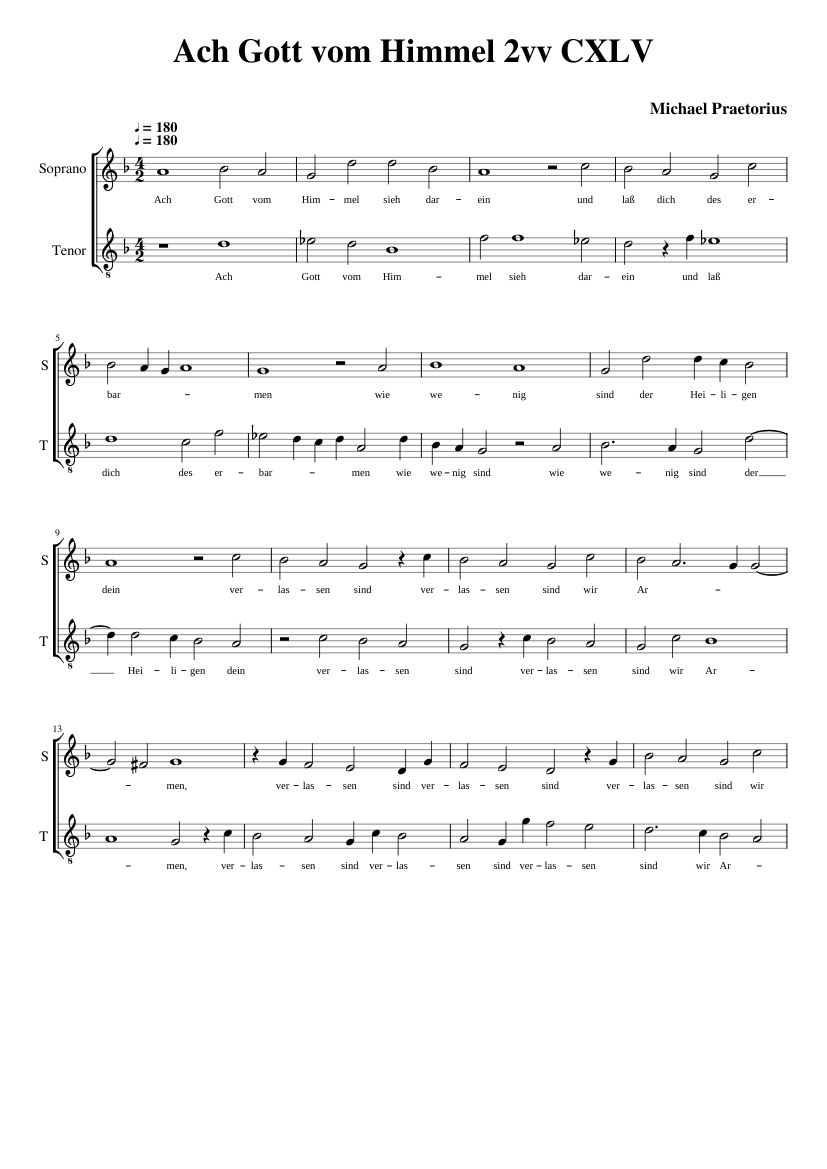 Ach Gott vom Himmel 2vv