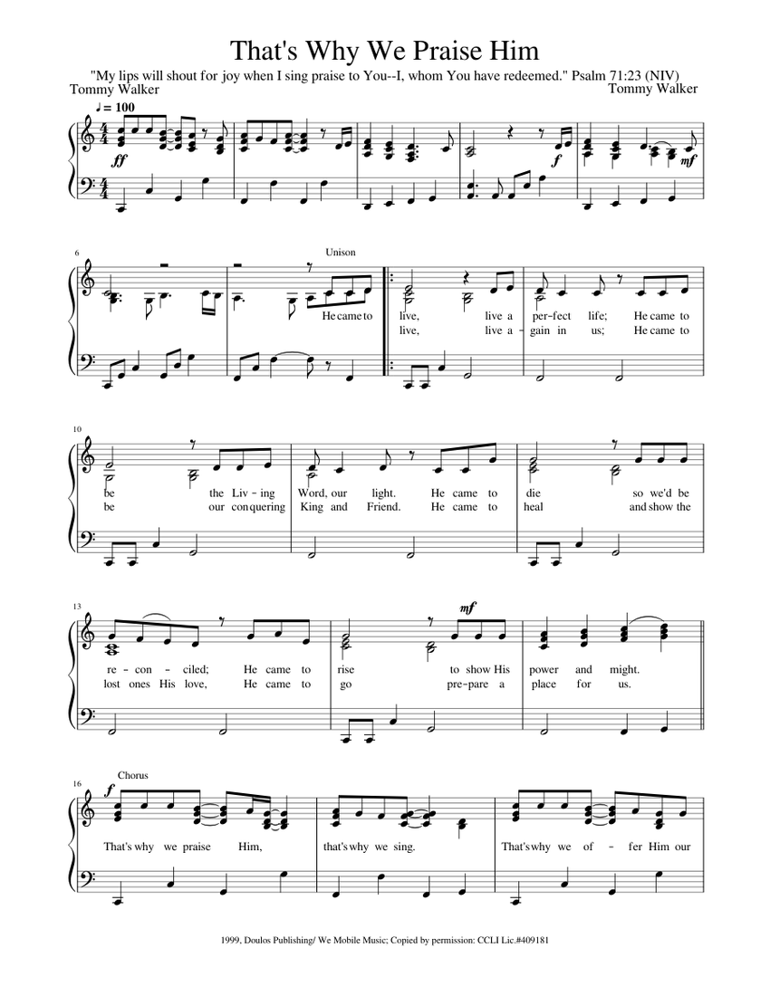 That s Why We Praise Him Sheet Music For Piano Solo Easy Musescore That s why we praise him sheet music for piano solo easy musescore
