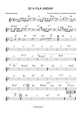 Free Se A Fila Andar by Toninho Geraes sheet music | Download PDF or print  on Musescore.com