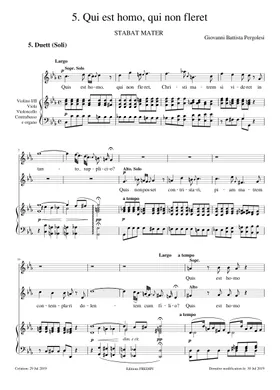 Pergolesi, Giovanni Battista - Stabat Mater, P.77 sheet music | Play,  print, and download in PDF or MIDI sheet music on Musescore.com