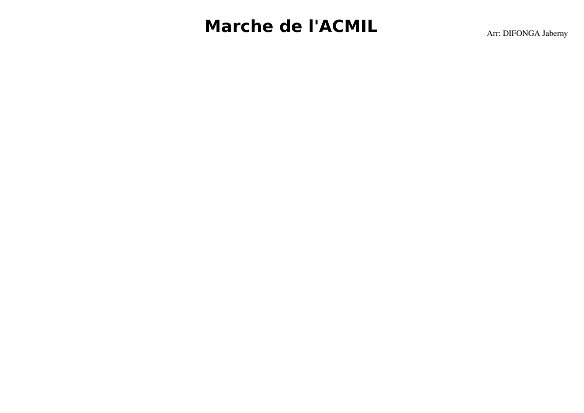 Marche de l'ACMIL Sheet Music for Trombone, Euphonium, Flute piccolo ...