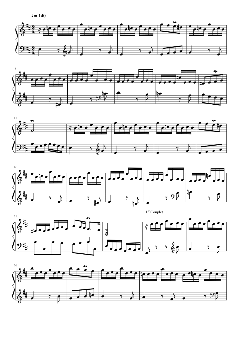 Le coucou – Louis-Claude Daquin Sheet music for Piano (Solo ...