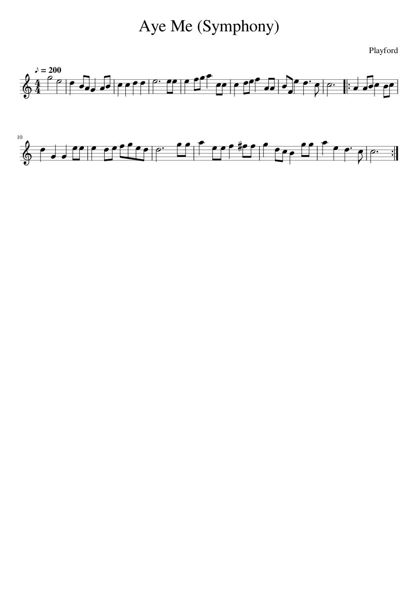 Aye Me (Symphony)