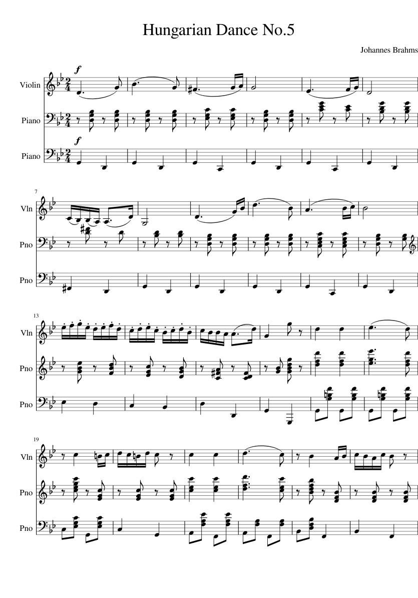 21 Hungarian Dances (Piano) WoO 1