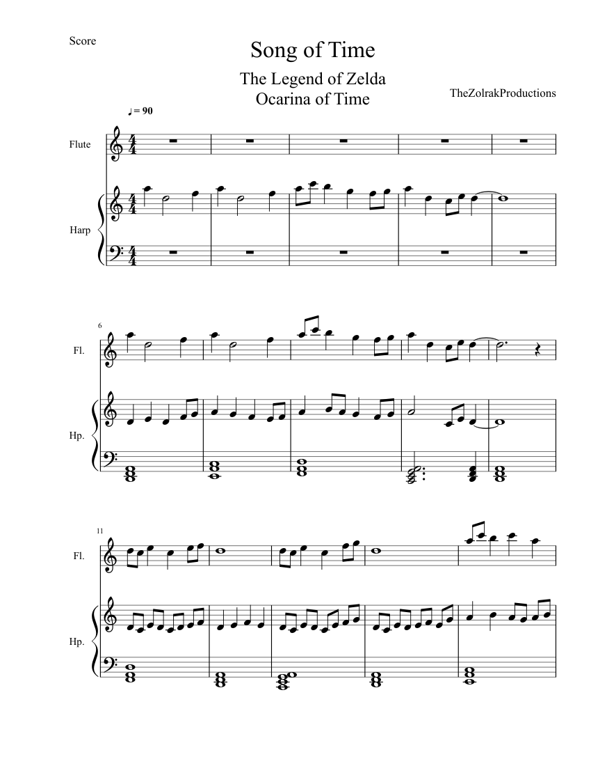 Sun's Song (Ocarina) - Ocarina of Time Sheet music for Flute other (Solo)